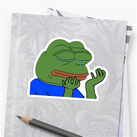 "PepeHands Twitch Emote" Stickers by mattysus | Redbubble