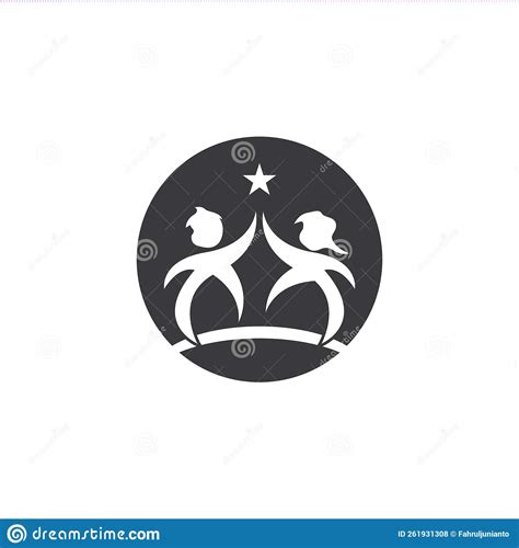 Happy Kids Logo Vector Template Illustration Stock Illustration - Illustration of white, people ...