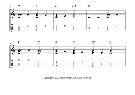 Twinkle Twinkle Little Star - Fingerstyle Ukulele (with TAB and Chords) Sheet Music ...