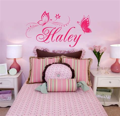 G159 Personalized Name Butterflies Vinyl Wall Decal Sticker Decor ONE ...