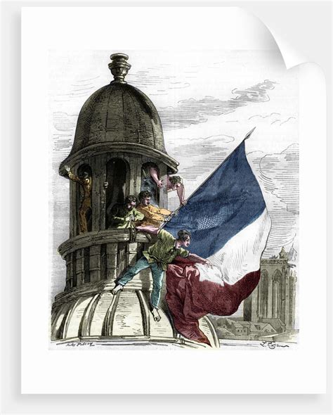 Illustration of the Tricolor Flag Being Waved During the French ...