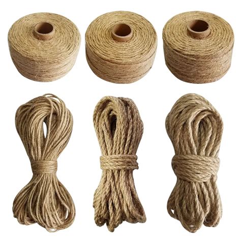 100% Natural Jute rope 1mm 5mm twine macrame cords for decoration ...