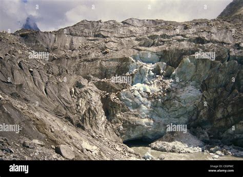 Snout mouth source of the river Ganges at Goumukh ; uttaranchal ; india Stock Photo - Alamy