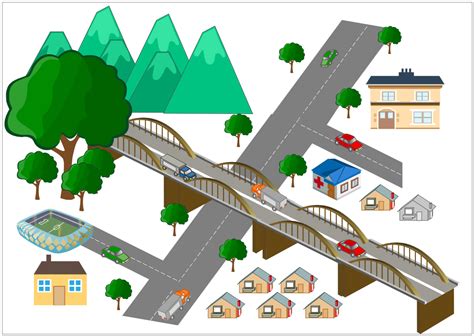 Simple Street Map | EdrawMax Template