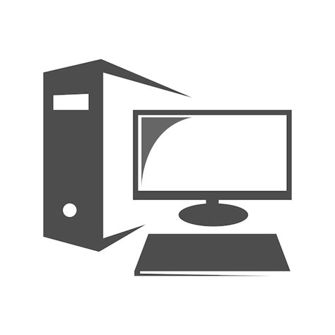 Premium Vector | Computer PC icon logo design