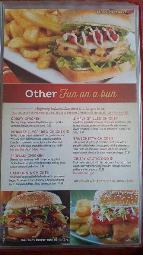 Red Robin Menu Prices