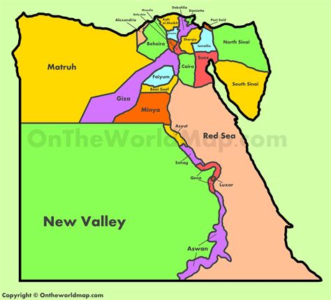 Administrative map of Egypt