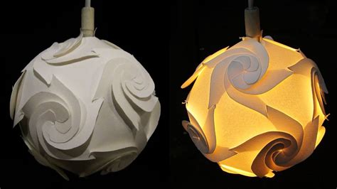 DIY paper lampshade (cyclone)- home and room decor - EzyCraft - YouTube