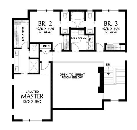 Contemporary House Plan 22216 The Brookshire: 2437 Sqft, 3 Beds, 2.1 Baths