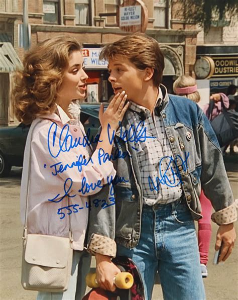 Michael J. Fox & Claudia Wells Signed "Back to the Future" 16x20 Photo Inscribed "Jennifer ...