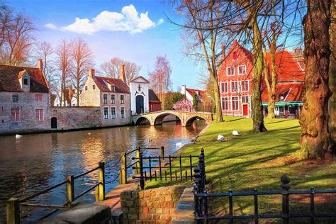 European Canal Scenes Bruges Belgium Photograph by Carol Japp - Pixels