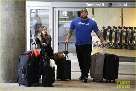 Game of Thrones' The Mountain Towers Over His Wife at LAX: Photo 4190147 | Hafthor Julius ...