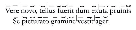 Scansion of the elegiac couplet. | Download Scientific Diagram