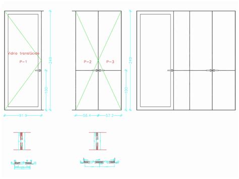 Sliding Glass Door Cad Block