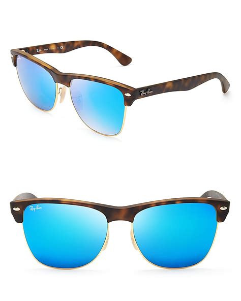 Ray-Ban Mirrored Clubmaster Square Sunglasses, 57mm Jewelry & Accessories - Bloomingdale's