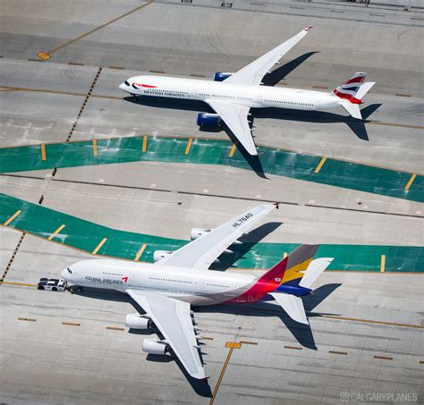 Adrian Edwards on Twitter: "A380 vs A350-1000 size comparison. #LAX #A380 #A350 #asiana # ...