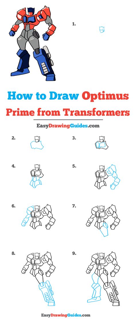 Learn How to Draw Optimus Prime from Transformers