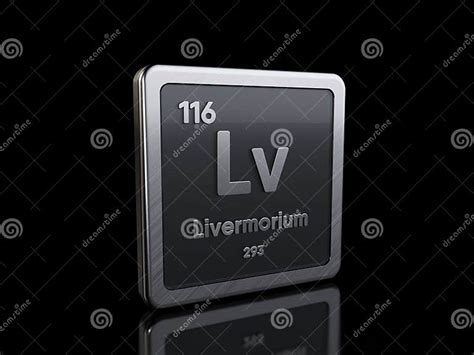 Livermorium Lv, Element Symbol from Periodic Table Series Stock ...