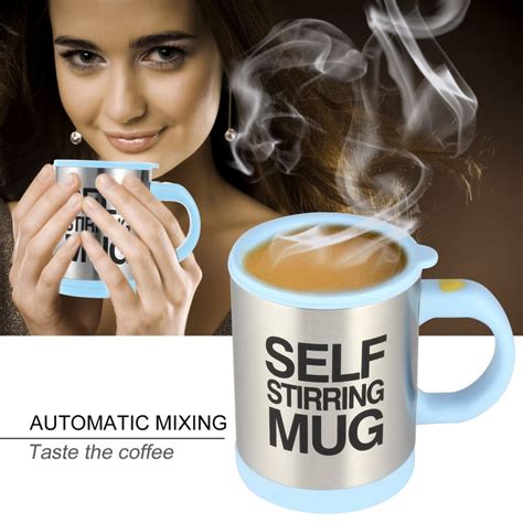 Autonomous Self Stirring Stainless Steel Coffee Mug
