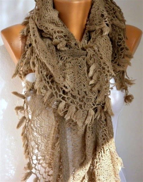 Stylish Knitted Lace Scarf Fashion Glamour