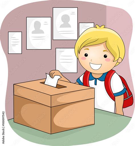 Kid Boy Election Voting Stock Vector | Adobe Stock