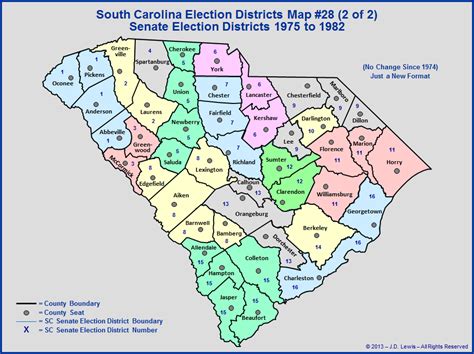 The South Carolina General Assembly - Election Districts Map #28 - 1975 to 1982