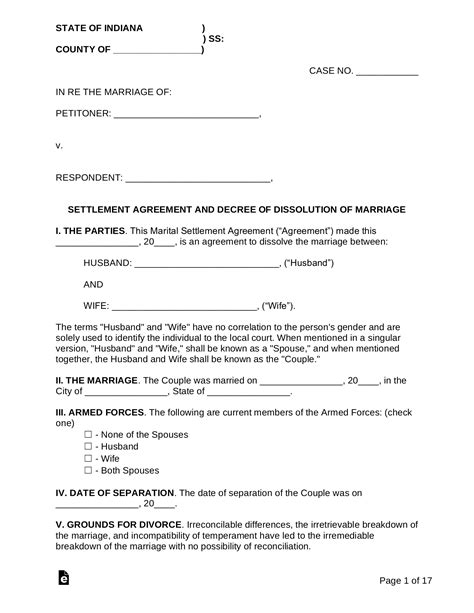 Indiana Divorce Worksheet - Studying Worksheets