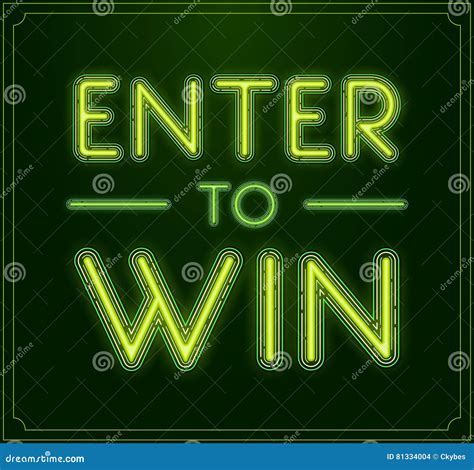 Enter To Win Vector Sign, Win Prize, Win in Lottery Stock Vector - Illustration of banner ...