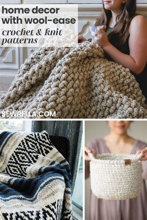 A Variety of Wool-Ease Thick & Quick Crochet and Knit Patterns • Sewrella | Quick crochet ...