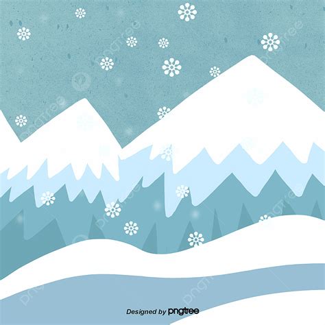 Winter Snow White Transparent, Cartoon Winter Snow Snow Mountain ...