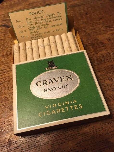 Vintage Antique 1930’s Pack Of 20 CRAVEN A ‘Navy Cut’ Cigarettes - With Contents | eBay Beer ...
