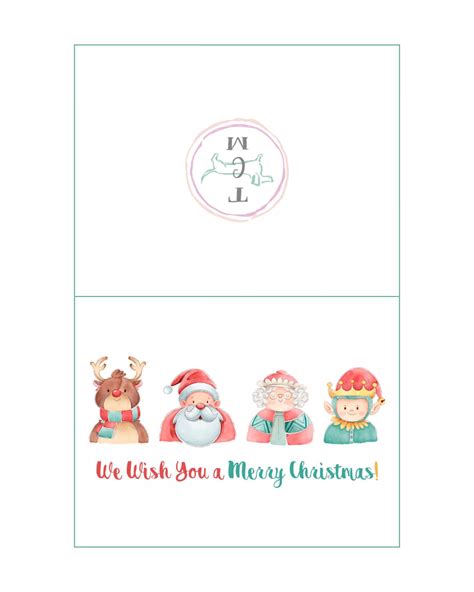 Folding Free Printable Christmas Cards