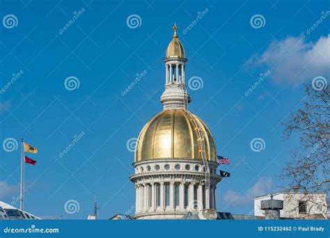 Dome of the New Jersey Capitol Building Stock Photo - Image of ...