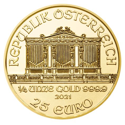 1/4 oz Vienna Philharmonic Gold Coin (2021) | Bitgild