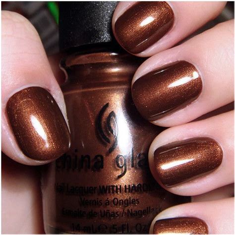 copper nail polish liked on Polyvore | Brown nails, Brown nail polish ...