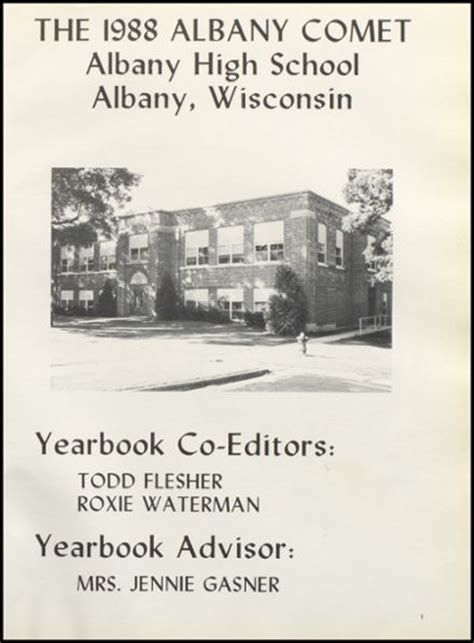 Explore 1988 Albany High School Yearbook, Albany WI - Classmates