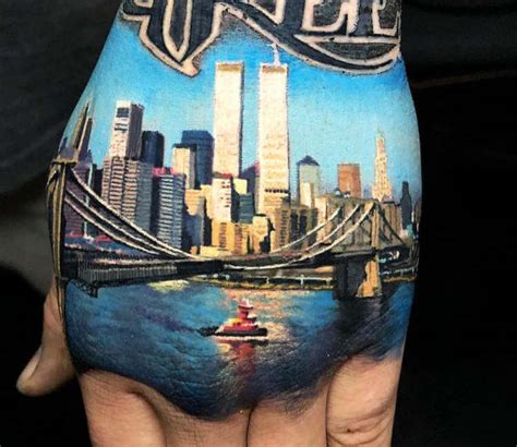 NY City skyline tattoo by Steve Butcher | Post 26097