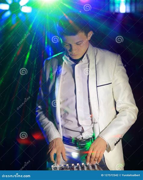 Professional DJ Man at the Nightclub .photo with Copy Space Stock Photo - Image of cheerful ...