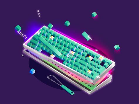 [keyboard_art] Got into mechanical keyboards recently. Had a go at exploring a new illustration ...