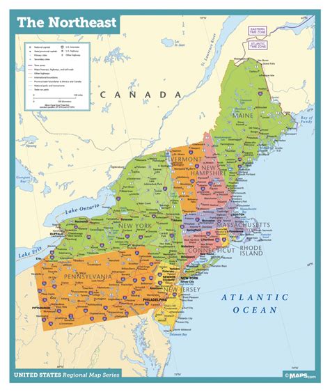 Blank Map Of Northeast States Northeastern Us Maps Throughout Region ...