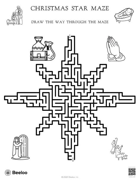 Christmas Star Maze • Beeloo Printable Crafts and Activities for Kids