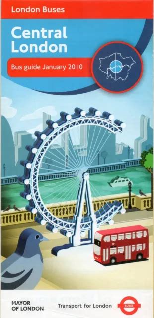 LONDON BUSES (TFL) bus map and guide to CENTRAL LONDON, January 2010 £0.99 - PicClick UK