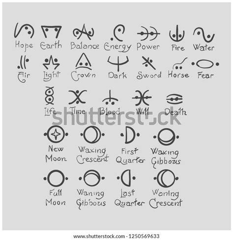 「Witches Grimoire Sigils Symbols Meaning Wattpad」のベクター画像素材（ロイヤリティフリー） 1250569633 | Shutterstock