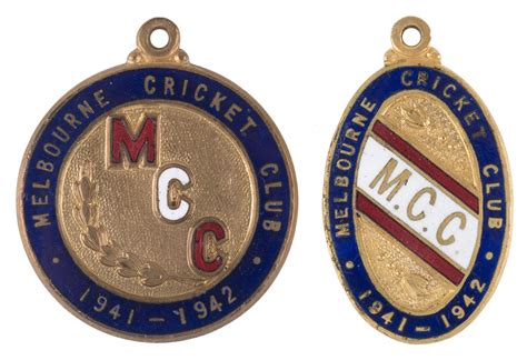 Melbourne Cricket Club, 1941-42 membership badge by K.G.Luke ...