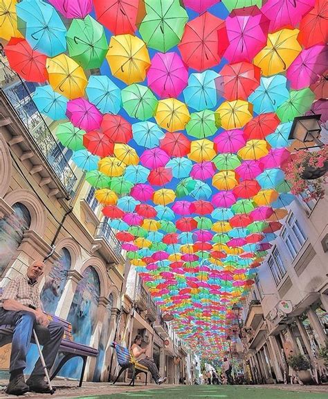 Águeda Umbrella Sky Project, Portugal | Umbrella street, Agueda, Sky