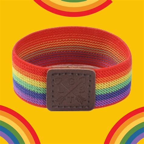 Pride Elasticated Rainbow Fabric Wristband - Glowtopia