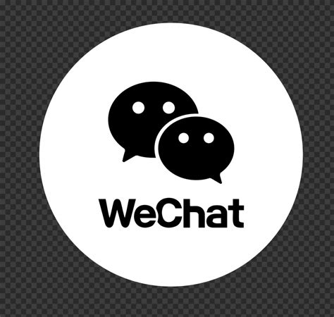 Round Black And White WeChat App Logo Icon | Citypng