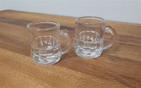 Vintage Mini Federal Glass Beer Mug Shot Glasses | Etsy | Glass beer mugs, Beer mug, Mugs