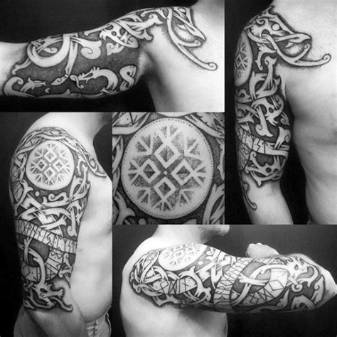 70 Viking Tattoos For Men - Germanic Norse Seafarer Designs ...