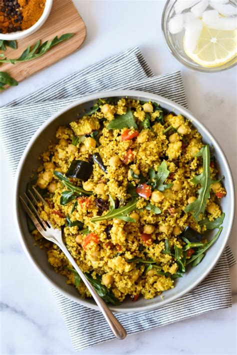 Millet Salad with Veggies & Garam Masala and Turmeric Spices